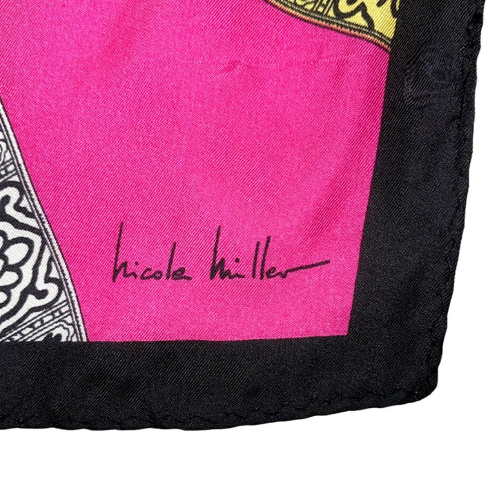 VINTAGE Nicole Miller Silk Scarf - Picture 5 of 6
